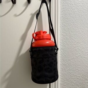 HydroJug 73 oz Water Bottle – Pink/Orange + Leopard Sleeve